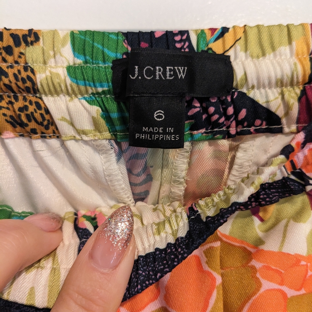 J. Crew Drapey Wide-Leg Pant in Ratti Safari Print Sz6 - Picture 4 of 5